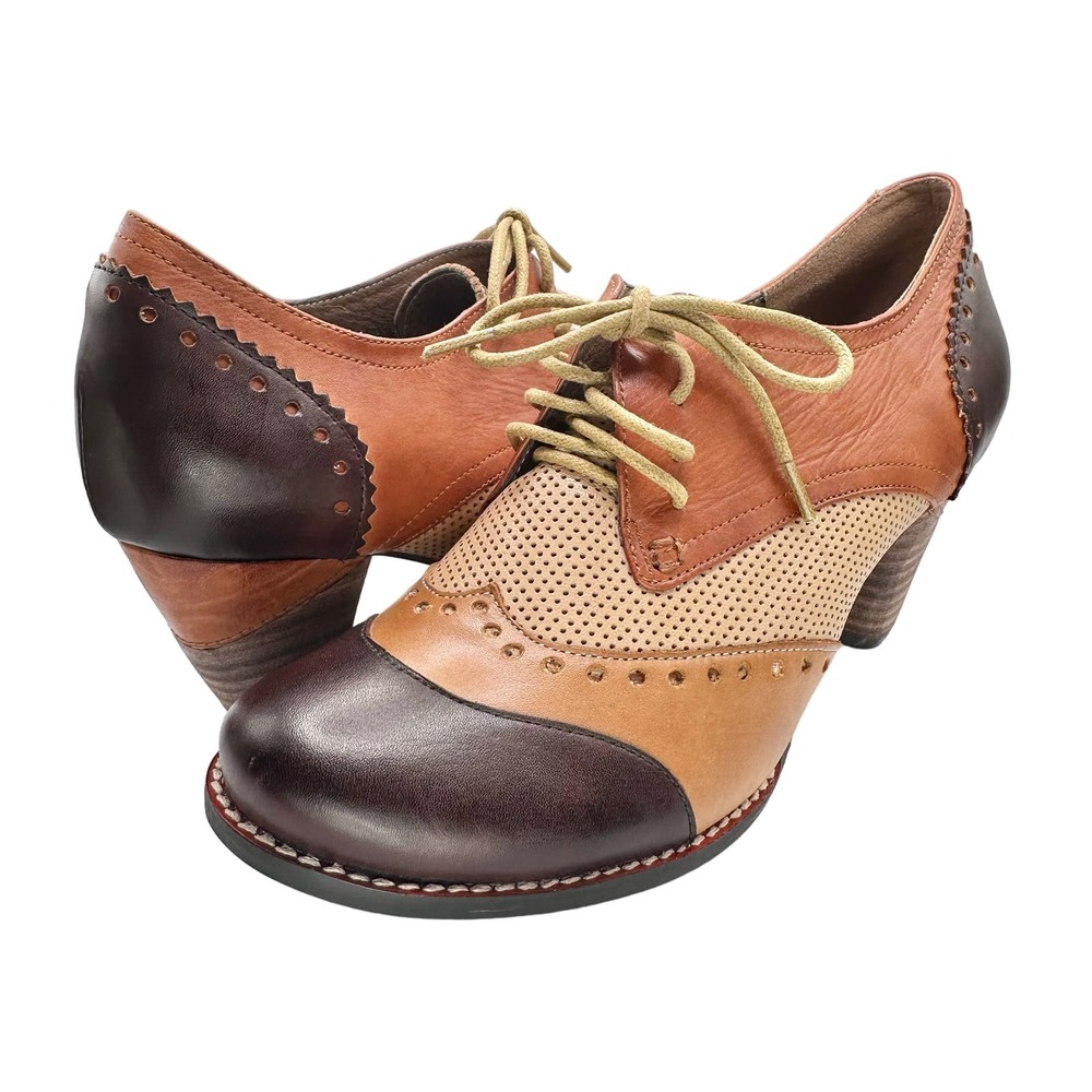 Elegant Brown and Tan Women's Heels